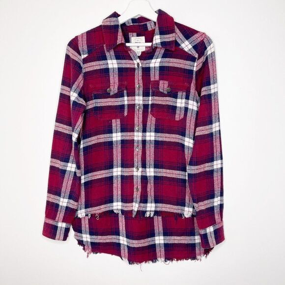 BILLABONG Plaid Button Down Shacket  - Picture 1 of 8